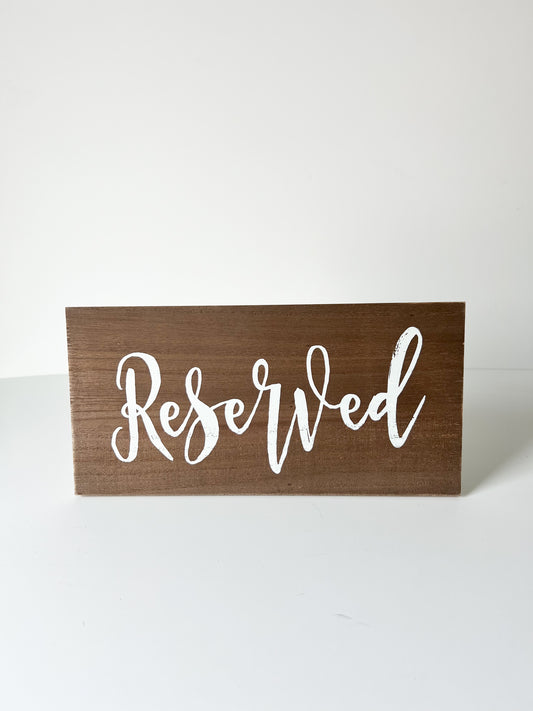 Reserved Sign