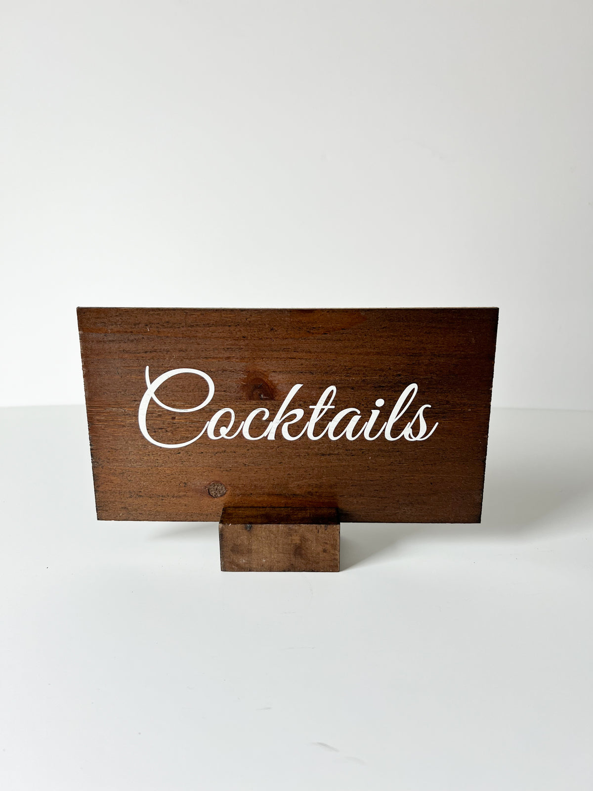Cocktails Wood Sign